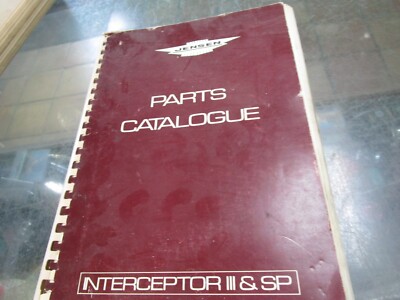 Jensen Interceptor III & SP Parts catalog, original 1985 publication CT5975
