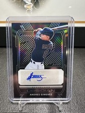 2021 Panini Chronicles Andres Gimenez Obsidian Rookie RC Auto Guardians