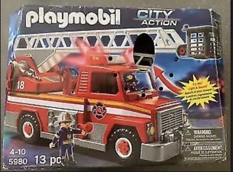 playmobil city action rescue ladder unit