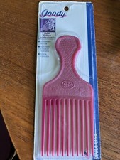 Vintage Goody Large red mauve Lift Hair Pick Faux Croc Snake Skin Comb 1996