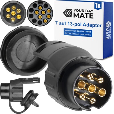 7 auf 13-pol Adapter Stecker Anhänger Auto 7-13 pin Adapterstecker Steckdose KFZ