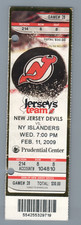 Zach Parise 2G#111 4pt Ticket stub 2-11-2009 NY Islanders Devils Langenbrunner