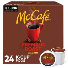 McCafe, Premium Roast Coffee, Keurig Single Serve K-Cup Pods, 24 Count