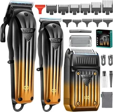 Professional Hair Cut Machine Barber Salon Cutting Trimmer Clipper Kit Set