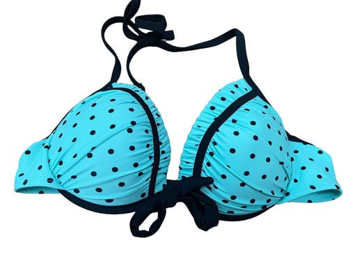 NEW California Waves Bikini Swimsuit Polka Dot & Stripe Small Top Large Bottoms - Picture 2 of 12