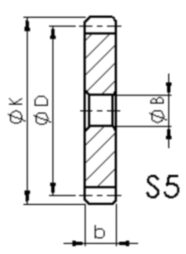 Acciaio Ingranaggi Modulo 1 Fresato 20 - 100 Denti a Scelta - S45C B=6mm Ssay - Foto 2 di 2