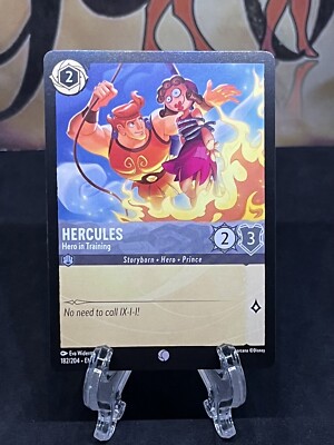 Disney Lorcana Rise Of The Floodborn Hercules #182 Hero In Training Common Steel