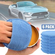 6X Car Wax Polish Applicator Pads With Finger Pocket For Easy Grip Application