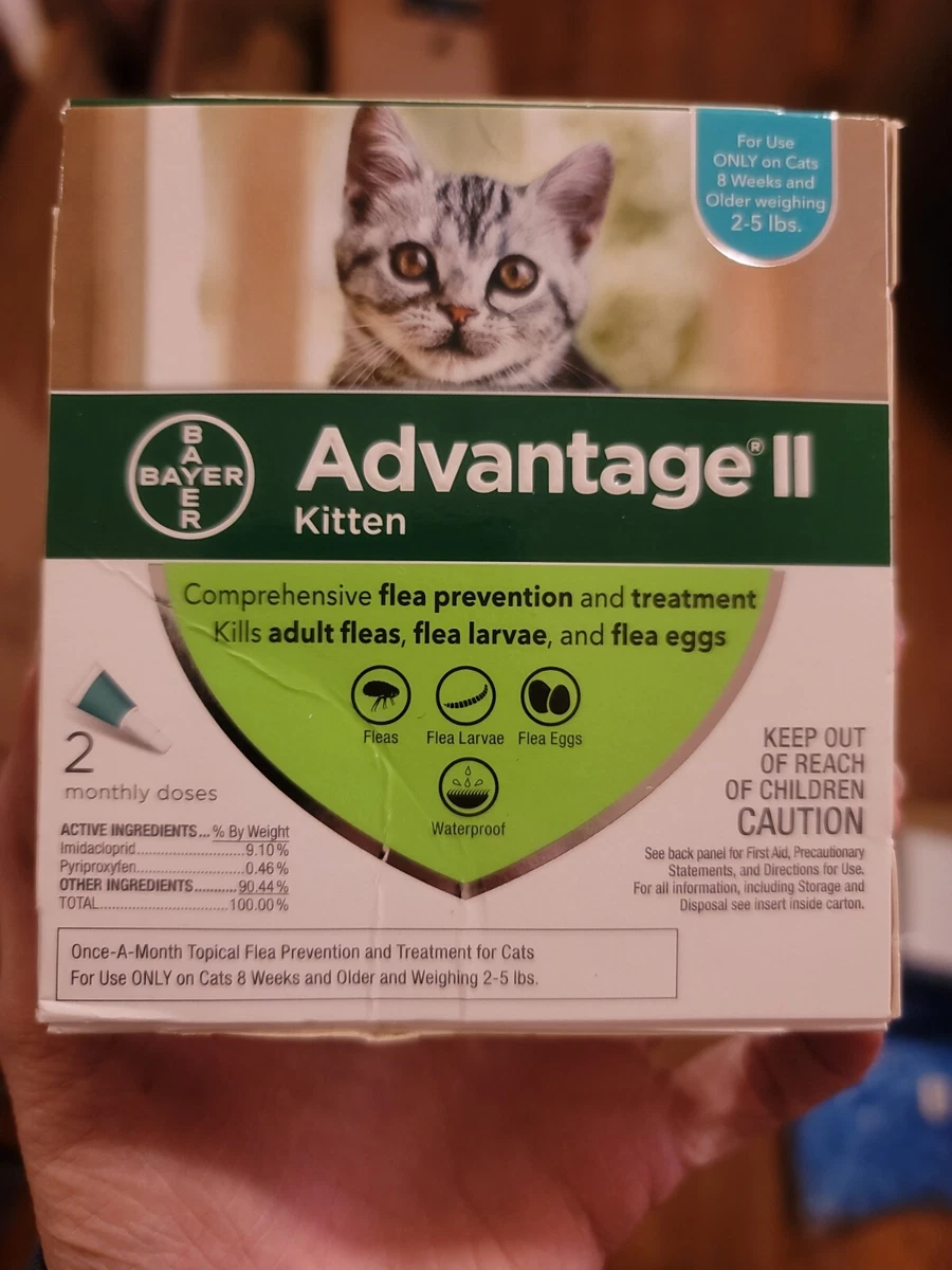 Advantage II Flea Prevention and Treatment for Kittens 2 5 Pounds