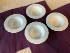 🌈Set of 4 Vintage Indiana Milk Glass Orange Blossom Berry Dessert Sherbet Bowls