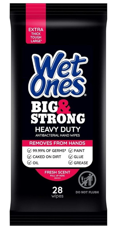 Wet Ones Big Ones Big Strong Antibacterial Hand Wipes Fresh Heavy Duty exp 04/26