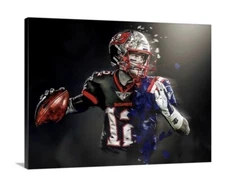 Tom Brady Tampa Bay Buccaneers Canvas 30x40 Touchdown Goat Legend