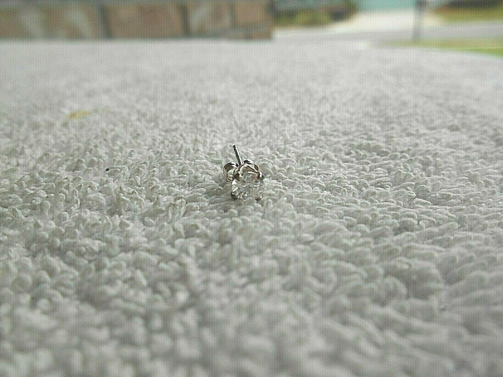 .925 STERLING SILVER SINGLE SOLITAIRE EARRING 25 … - image 2