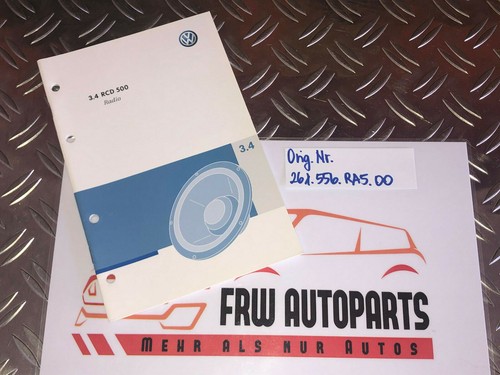 Volkswagen Radioeinheit 3.4 RCD 500 09.2005 Deutsch 261.556.RA5.00