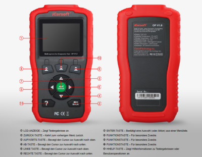 iCarsoft OP V-1 für Opel Diagnosegerät Scanner  Corsa Astra Insignia Vectra usw.
