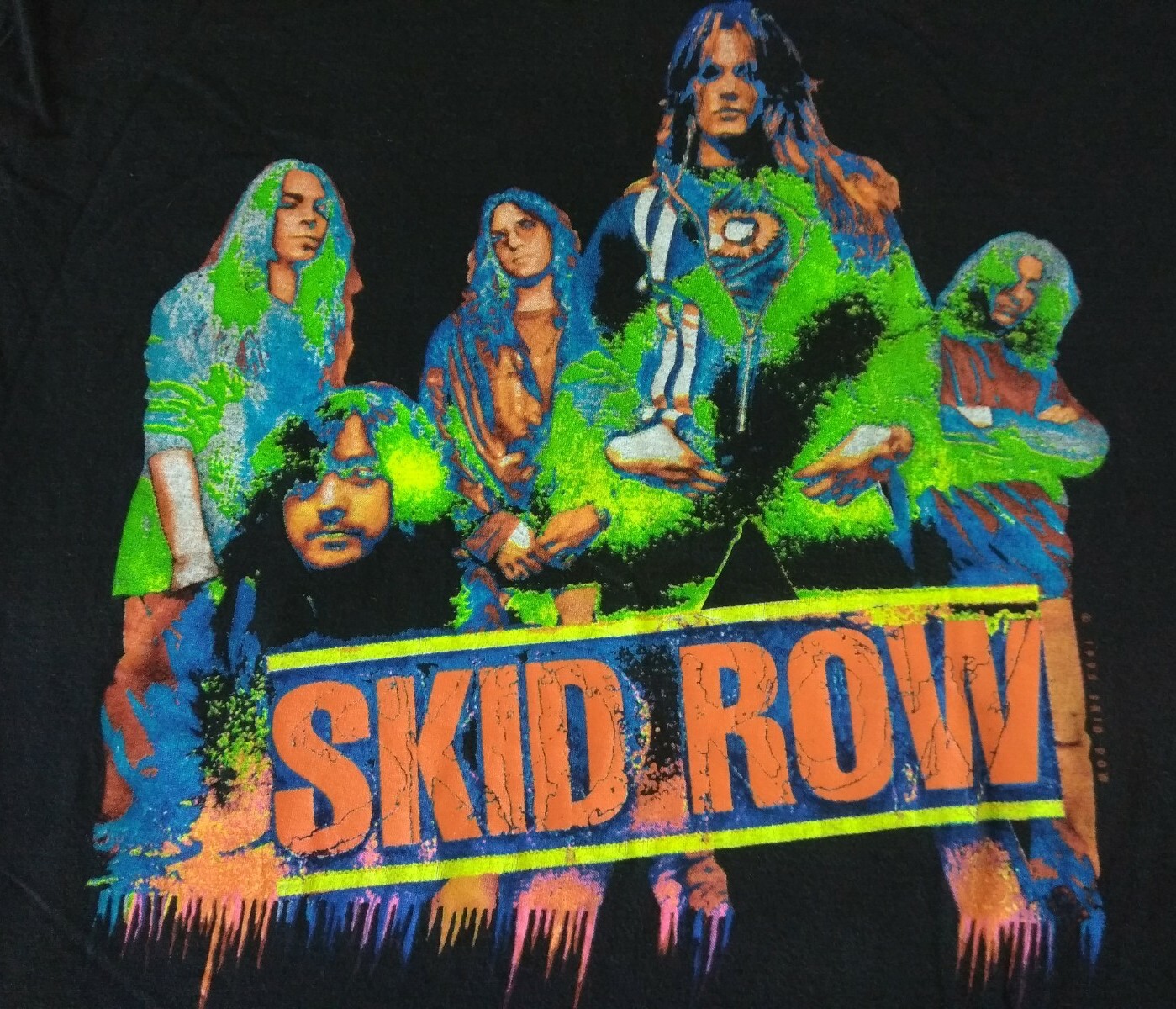 FILA Maglietta Skid Row Vintage 1995 UK Large Sub Human Beings Tour Heavy Metal Band