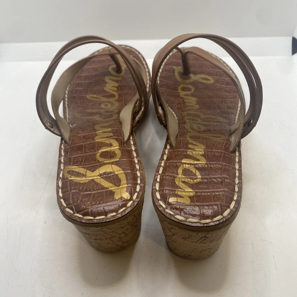Sandalias de cuña Sam Edelman Romy marrón con correa talla 8 zapatos cuña de corcho usadas en excelente estado envío rápido Foto 4 de 4