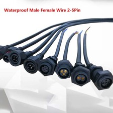 Waterproof Male Female Wire 2-5Pin Cable Connector Electrical Power Plug Socket