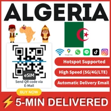 [eSIM] Algeria eSIM Data Travel trip esim card eSIM Data Roaming Argelia eSIM 🛜