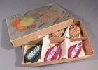 Christmas Tree Decoration Set 6 Cone Owl Russian Soviet Glass Vintage Ornament
