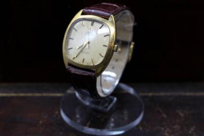 Omega De Ville Vintage Quadrato Oro Pelle Orologio Uomo Automatico