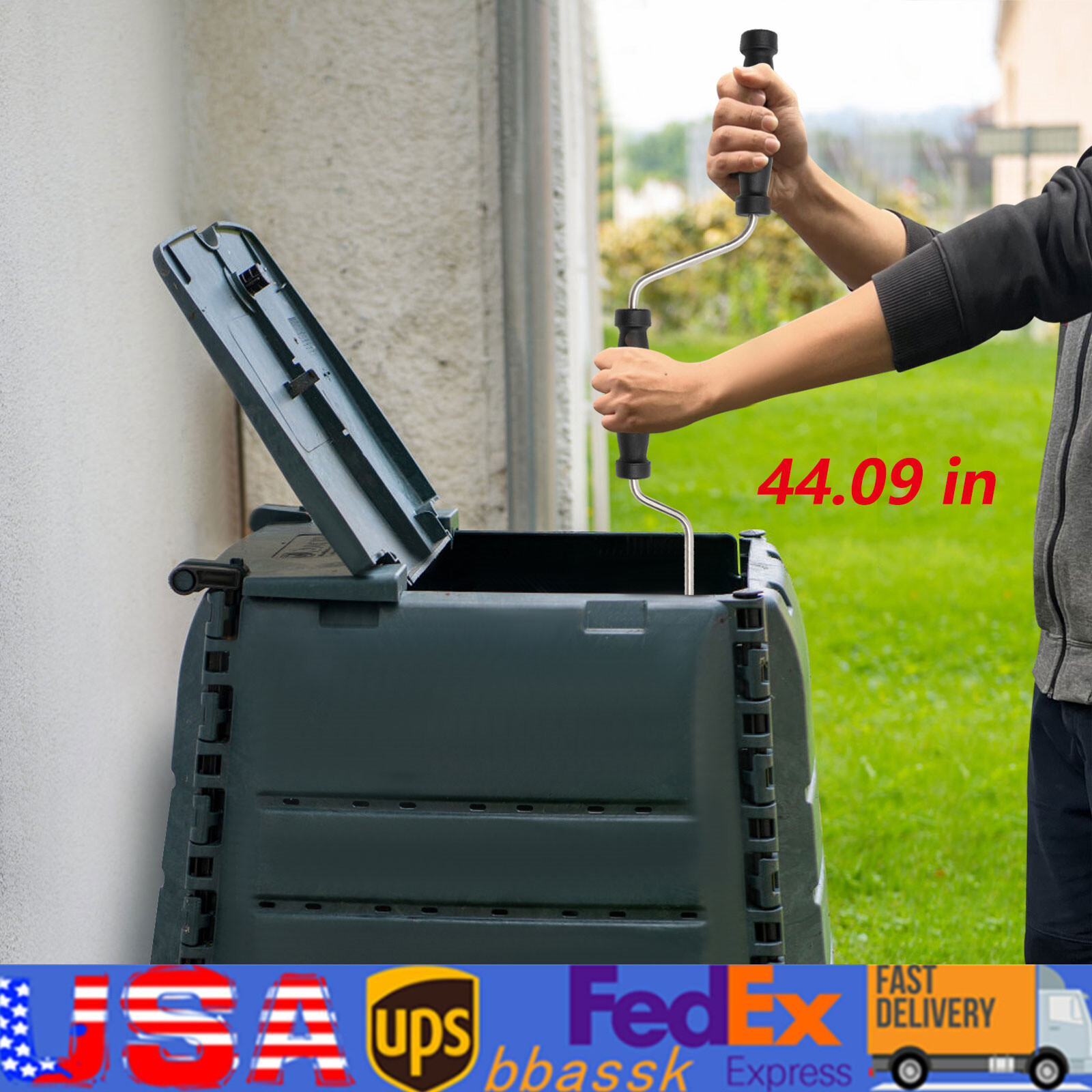 Aireador de compost maestro manual-girador de compost y herramienta de mezcla-manivela para compost