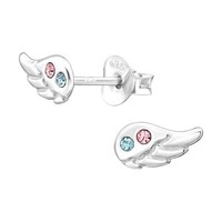 Kinder Ohrringe Mit Kristallen 925 Silber MäDchen Ohrstecker Schmuck Geschenk