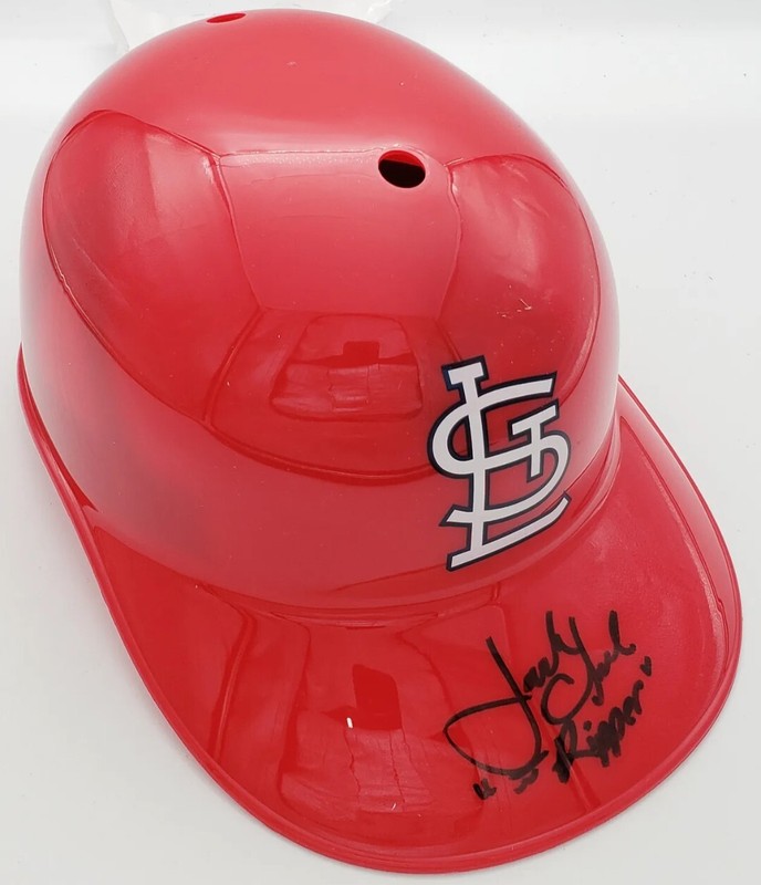 Jack ‘The Ripper’ Clark St. Louis CardinalsAUTOGRAPH Souvenir Batting Helmet