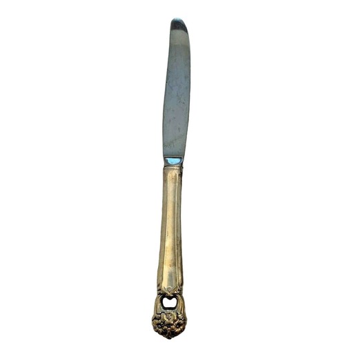 Rogers Eternally Yours 9.5" Modern Hollow Table Knife Floral Pierced Design - 第 1/5 張圖片