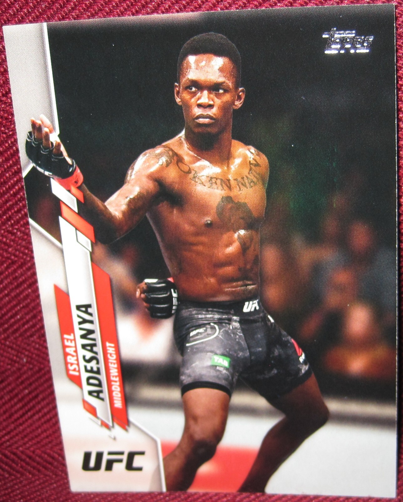 2020 TOPPS UFC #75 ISRAEL ADESANYA BASE CARD NM-MT
