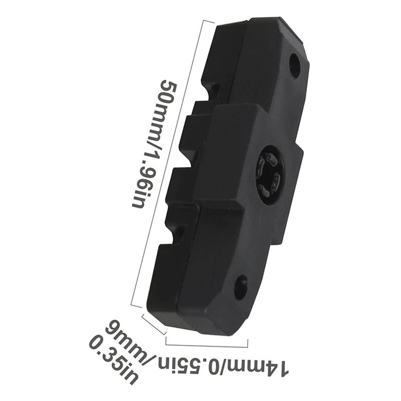 2 Pcs Bike Brake Pads Rubber For Magura HS11 Firmtech 50 MM Black | For MAGURA - Image 3 of 4