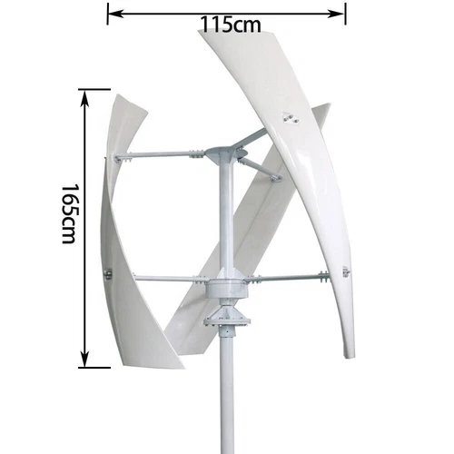 2000W 3Phasen Vertikaler Windkraftanlage Windgenerator Windrad,Hybrid Laderegler - Bild 6 von 22