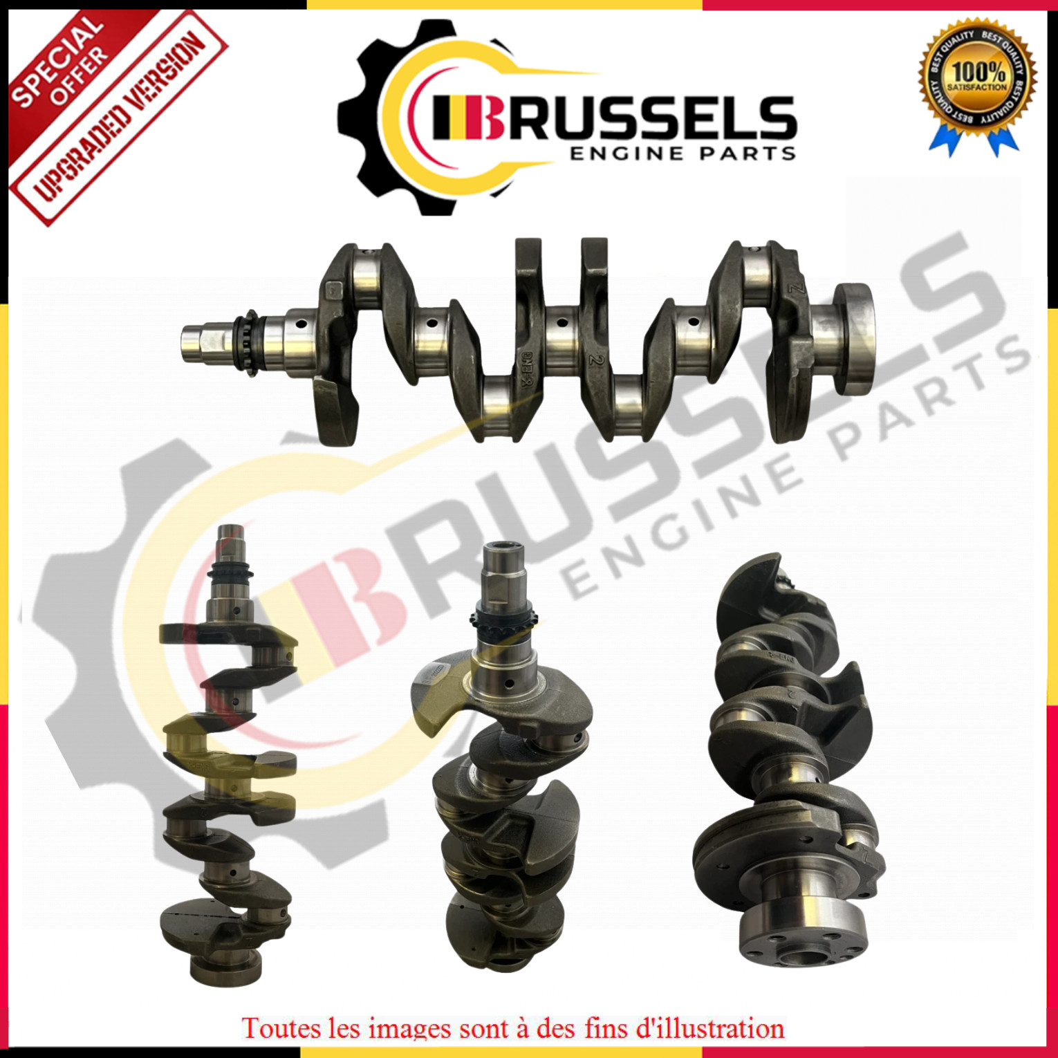 Vilebrequin G4FD haute résistance pour Kia Ceed et Hyundai i30 mécanique fluide