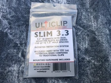 UltiClip Slim 3.3 Fixed Blade Clip for Belt-Less Carry