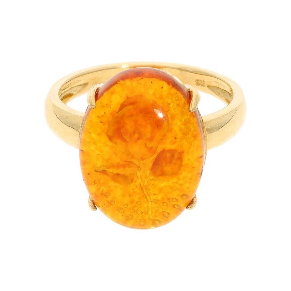 Bernstein Ring Gold 333 Second Hand 25324523 getragen - Bild 2 von 4