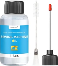 1Oz Fine Light Sewing Machine Oil and Lubricant with Oil Applicator & Dual-Ended