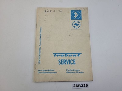 Booklet ''Trabant Service'' 1981 VEB Sachsenring Automobilwerke Zwickau GDR #26B329