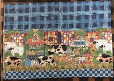 VALANCE CURTAINS Set of Country Farm Life Kitchen Window Two Panels NEW