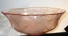 Vintage Macbeth Evans Pink Depression Glass Serving Bowl Dogwood Apple Blossom