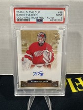 2019-20 U.D. The Cup Kaden Fulcher Gold Spectrum Foil-Auto /36 PSA 9 Mint POP 1 