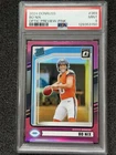 2024 Panini Donruss Rated Rookie Bo Nix #369 Pink Optic Preview PSA 9