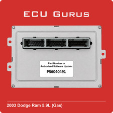 2003 Dodge Ram 5.9l Gas Engine Computer P56040491 Vin Programmed Ecm Pcm Ecu 2003 Dodge Ram 5.9l Gas Engine Computer P56040491 Vin Programmed Ecm Pcm Ecu