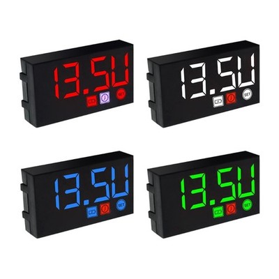 Multifunction Digital Time Clock Thermometer Voltmeter LED Display Meter