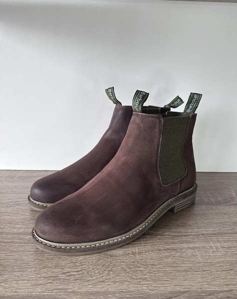 Women Barbour Chelsea Boots Burgundy UK 6