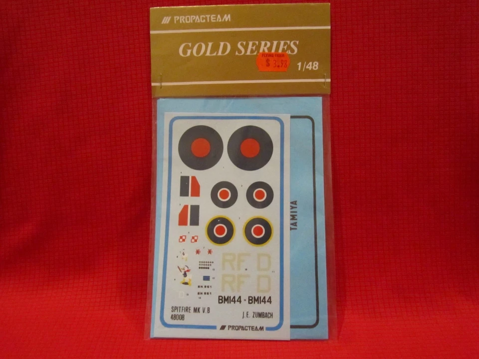 1/48 Propagteam 48008 Decal Spitfire Mk Vb 303 SQ Polish RAF S/Ldr Zumbach Y - Image 2 of 2