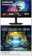 Samsung 27 Odyssey OLED G6 QHD 240Hz Gaming Monitor LS27DG610SNXZA New