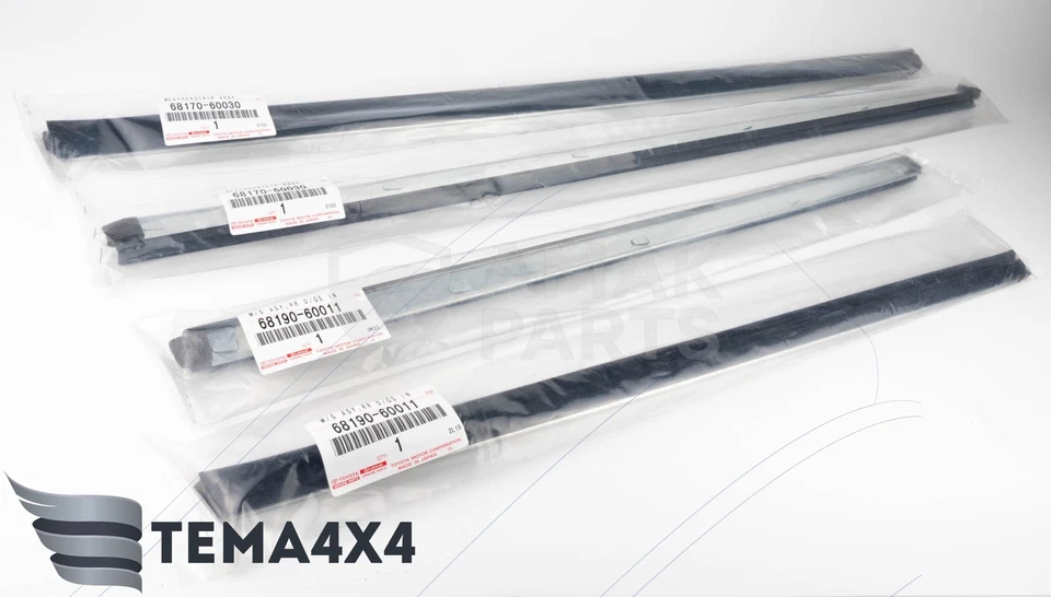 Juego de tiras de intemperie de cinturón interior genuino OEM para LX450 Toyota Land Cruiser 6817060030 Foto 2 de 2