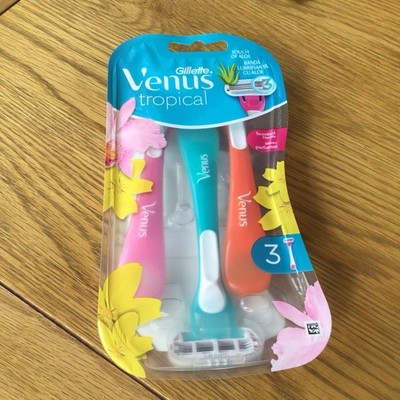 Gillette Venus Tropical - Damen Einwegrasierer mit 3 Klingen - 3er Pack