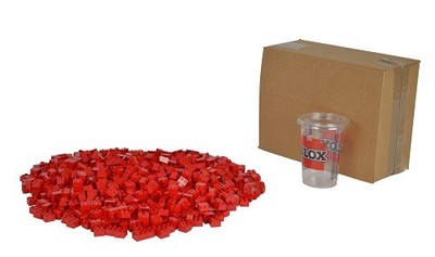 Androni 104114117 - Blox 1000 rote 4er Steine lose - Neu