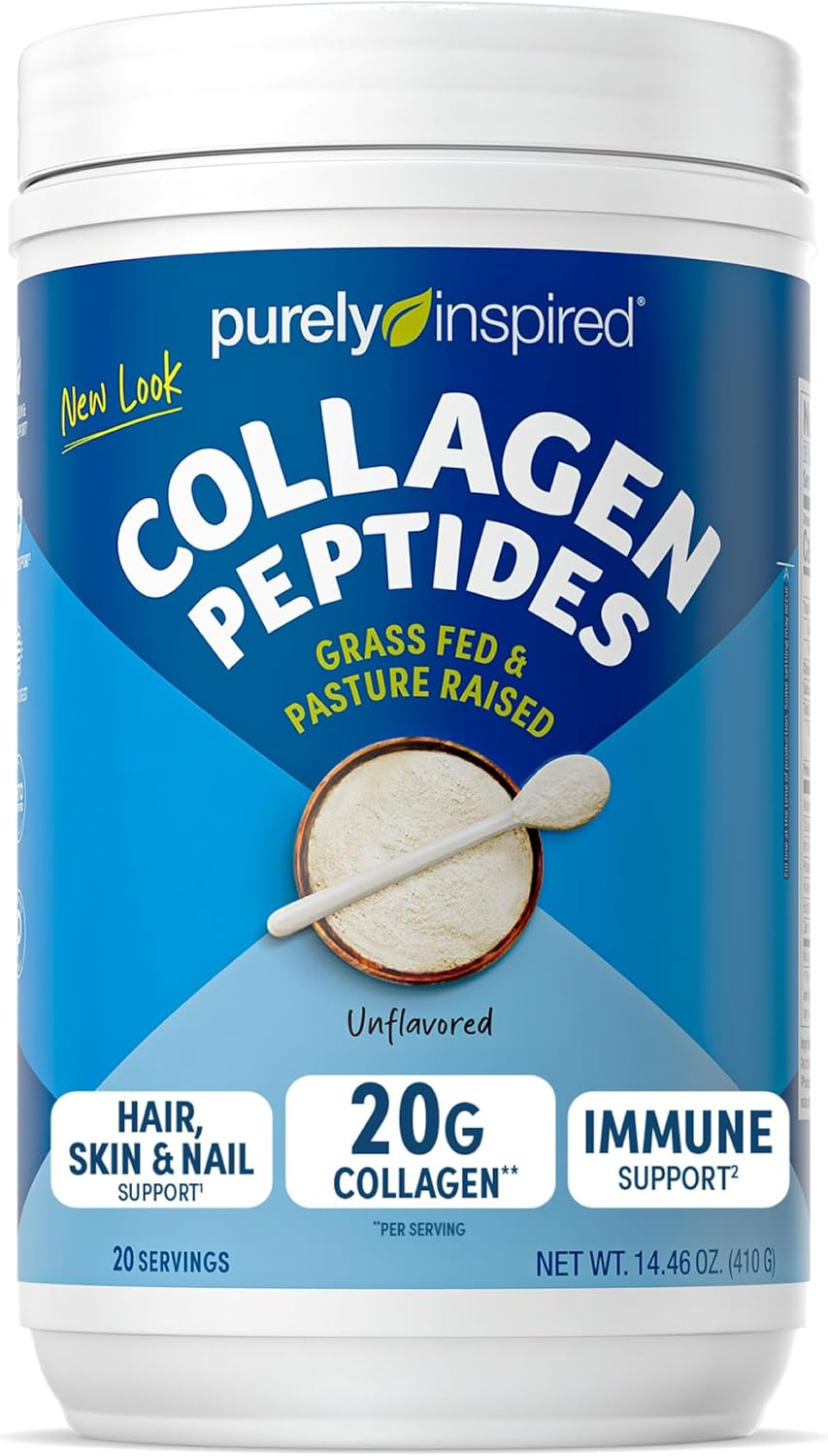 Unflavored Collagen Peptides Powder - 20G Protein per Serving (20 Servings)